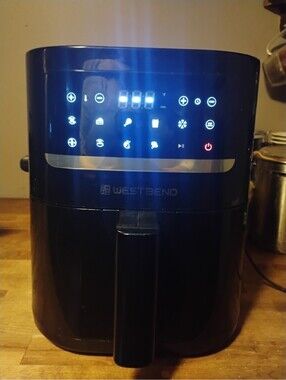West Bend Digital Air Fryer with Touch Control Panel, Black